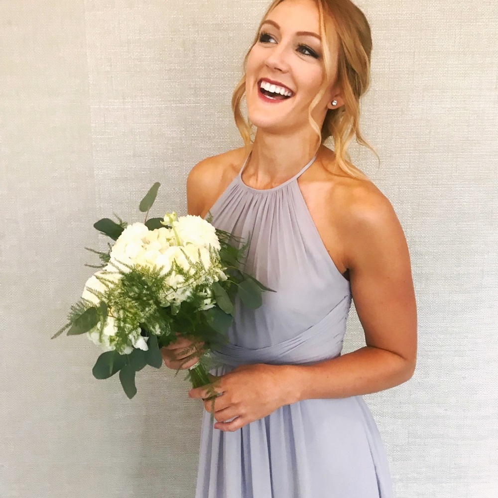 Weddington Way • Grey Maxi Bridesmaid Dress